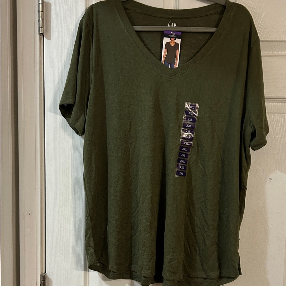 GAP Women's Short Sleeve Olive Tee
